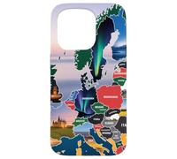 Europa Mappa Viaggi Arte, Paesaggio e Paesaggio Europei Paes Custodia per iPhone 15 Pro