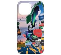 Europa Mappa Viaggi Arte, Paesaggio e Paesaggio Europei Paes Custodia per iPhone 16 Pro Max