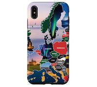 Europa Mappa Viaggi Arte, Paesaggio e Paesaggio Europei Paes Custodia per iPhone XS Max