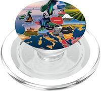 Europa Mappa Viaggi Arte, Paesaggio e Paesaggio Europei Paes PopSockets PopGrip per MagSafe