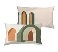 Europa settentrionale Cuscini per Divano Moderno Cuscini da Esterno 30x50 cm Piccolo Impermeabili Velluto Copricuscini, Stampa Fronte-Retro Decorativi Federe Cuscino per Giardino, Set di 2 1B-695