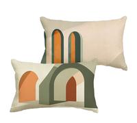 Europa settentrionale Cuscini per Divano Moderno Cuscini da Esterno 50x60 cm Grandi Impermeabili Linoi Copricuscini, Stampa Fronte-Retro Decorativi Federe Cuscino per Giardino Balcone, Set di 2 1B-695