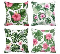 Europa Settentrionale Federe Cuscini Divano 50X50 Set di 4 Moderno Cuscini per Divano Esterno Morbido Quadrato Cushion Covers per Camera da Letto Estate Giardino Patio Decorazione Della Casa 3W-I
