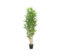 EUROPALMS Bambù Deluxe, pianta artificiale, 150 cm, bambù naturale con foglie in PEVA di alta qualità