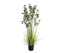 EUROPALMS Bouquet di erbe aromatiche con erba, pianta artificiale, 152 cm, composizione immerverita in vaso decorativo