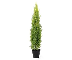 EUROPALMS Cipresso, Leyland, pianta artificiale, 120 cm, cipresso dalla forma moderna, dall'aspetto naturale