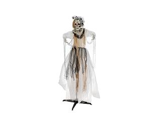 EUROPALMS Figura di Halloween da sposa, animata, 170 cm, animata con effetto luce e suono (funzionamento a batteria e USB)