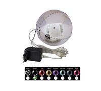 EUROPALMS LED Snowball 15cm Nero - Palle di neve con effetto luce led