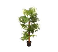 Europalms Palma artificiale, 130 cm, palma a ventaglio con grandi alette in plastica
