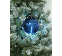 EUROPALMS Sfere LED Snowball 8cm Blu Scuro