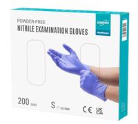 EUROPAPA® 200 guanti usa e getta in nitrile senza polvere EN455 EN374, guanti monouso senza lattice, taglie S, M, L & XL disponibili (S, Viola)