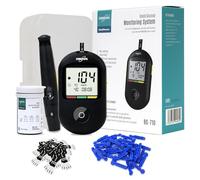 EUROPAPA® Misuratore di glicemia con strisce reattive per la glicemia e lancette e puntura del dito, sistema di misurazione della glicemia, set per diabete Mg/Dl