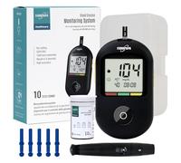 EUROPAPA® Misuratore di glicemia con strisce reattive per la glicemia e lancette e puntura del dito, sistema di misurazione della glicemia, set per diabete Mg/Dl