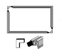 Europart - Set di guarnizioni da sportello per frigorifero, dimensioni: 1300 x 700 mm