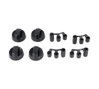 Europart Set manopola, 41 mm, diametro nero, con adattatori, universale, per piano cottura, 16 pezzi