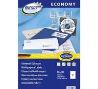 Europe 100 ELA026 Etichetta universale 210 x 148.5 mm Carta Bianco 200 pz. A t