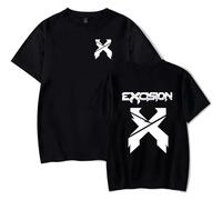 Europe And America Excision Merch T-Shirt 2D Stampa Manica Corta T-Shirt Hip Hop Summer Tops Uomini Donne Street Tee Shirt (XS-3XL)(1,M)