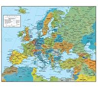 Europe Wall Map Geopolitica Edition by Swiftmaps 18x22 Laminated