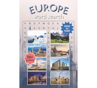 Europe Word Search: 6x9 inches, 110 pages | 50+ Puzzles | Europe Themed Word Find Book for Adults, Seniors, & Teens | Gift for Vacations, Holiday and Leisure
