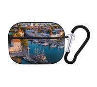 European Harbor Estonia Historical Heritage Custodia per cuffie compatibile con AirPods Pro, custodia rigida protettiva con portachiavi