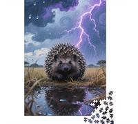 European Hedgehog Jigsaw for Adults 1000 Piece Brainteasing Home Decoration Gifts for Men Challenge 1000pcs (75x50cm)