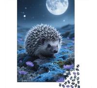 European Hedgehog Jigsaw Puzzle Impossibili 1000 Pezzi Cute Decorazione Per La Casa. Giochi Rilassamento E Intelligence Per Adulti E Ragazzi Da 14 Anni 1000pcs (75x50cm)