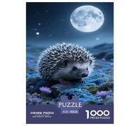European Hedgehog Jigsaw Puzzle Impossibili 1000Pcs Decorazione Per La Casa. Giochi Rilassamento E Intelligence Per Adulti E Ragazzi Da 14 Anni 38x26cm/1000pcs