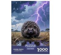 European Hedgehog Jigsaw Puzzle Impossibili 1000Pcs Decorazione Per La Casa. Giochi Rilassamento E Intelligence Per Adulti E Ragazzi Da 14 Anni 70x50cm