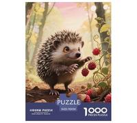 European Hedgehog Jigsaw Puzzle Impossibili 1000Pcs Decorazione Per La Casa. Giochi Rilassamento E Intelligence Per Adulti E Bambini Da 12 Anni 70x50cm/1000pcs