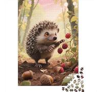 European Hedgehog Jigsaw Puzzle Impossible 1000 Pezzi Cute Decorazione Per La Casa. Giochi Rilassamento E Intelligence Per Adulti E Ragazzi Da 14 Anni 1000pcs (75x50cm)