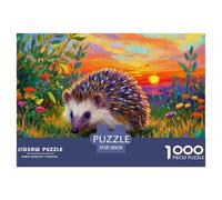 European Hedgehog Jigsaw Puzzle Impossible 1000 Pezzi Decorazione Per La Casa. Giochi Rilassamento E Intelligence Per Adulti E Ragazzi Da 14 Anni 38x26cm/1000pcs