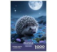 European Hedgehog Jigsaw Puzzle Impossible 1000Pcs Decorazione Per La Casa. Giochi Rilassamento E Intelligence Per Adulti E Ragazzi Da 14 Anni 70x50cm/1000pcs