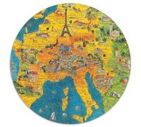 European Map 1000 Piece Jigsaw Puzzle For Adults Family Challenge Toys Stress Relief Puzzle Exercise The Memory of The Brain for Men, Women, Elders, Seniors 1000pcs (67.5x67.5cm)