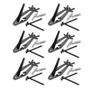 European Mount Hanger, 6 Piece Trophy Wall Display Set, Sturdy Decorative Metal Rack Taxidermy Showpieces for Bear, Deer, Antelope Heads in Living Room, Stairway, Hallway, Cabin, Lodged Use