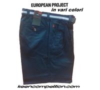 EUROPEAN PROJECT NEW GARDA PANTALONCINO BERMUDA UOMO CLASSICO COTONE COLORI ASS