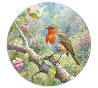 European Robin 1000 Pezzi Jigsaw Bird Forma Rotonda Puzzle Per Adulti O Bambini Puzzle Creativo Arte Ecofriendly 1000pcs (67.5x67.5cm)