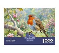 European Robin 1000 Pezzi Puzzle Bird Per Adulti E Ragazzi/Bambini Dettagli Nitidi Multicolore Intrattenimento Creativo Regalo 70x50cm/1000pcs