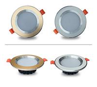 European Spotlight Lamp LED Downlight 3W Round Lamp Bedroom Kitchen Indoor Spot Lighting Household And Commercial Shop Spotlights Ultrathin 8 cm 10Packs INT,Positive White Light-A