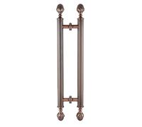 European Style Stainless Steel Interior Exterior Door Pull Push Handle,24/31/39/47/59inch Long Barn Door Pull Handle for Glass/Wood Doors, Double Side Mounted(Red Bronze,150cm/59in)