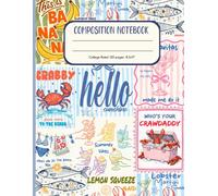 European Style Summer Composition Notebook: College Ruled Writing pages for School, Work, Journaling for Teens & Adults with aesthetic coastal vacation vibes