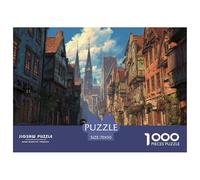 European Style Town Puzzle Da 1000 Pezzi Perfetto Per Appassionati Di Esperti Sfida Impossibile Intrattenimento Creativo Regalo Per La Famiglia Per Adulti E Bambini A Partire Da 12 Anni 70x50cm/1000p