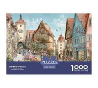 European Style Town Puzzle Da 1000 Pezzi Perfetto Per Appassionati Di Esperti Sfida Impossibile Scompresso Giocattoli Regalo Per La Famiglia Per Adulti E Bambini A Partire Da 12 Anni 70x50cm/1000pcs