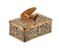 European Three-Dimensional Embossed Bird Music Box, 3D Vintage Elegant Singing Bird Music Box, Mechanical Wind Up Birds Automaton for Home Tabletop Decor Birthday Anniversary