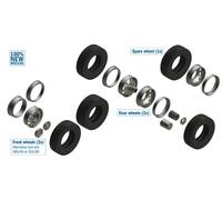 European Tractors Tyres And Rims Plastic Kit 1:24 Model ITALERI