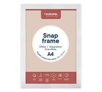 Europel cornice a scatto DIN A3 nero opaco, sistema Easy-Click, profilo 25x11 mm, alluminio anodizzato, pellicola antiriflesso, 328x451 mm, retro in polistirene grigio