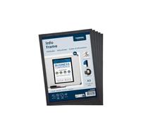 Europel cornice informativa magnetica A3 nera, set da 5, porta documenti per superfici metalliche e lavagne bianche, visibile su entrambi i lati, formato verticale o orizzontale, cornice espositiva pe