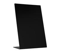 Europel Lavagna da scrivania standard L, formato A4, in polistirolo, stile ardesia, base stabile integrata, presentazione su un lato, per ristoranti, hotel, festival, camion alimentari, ufficio,