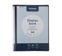 EUROPEL Libro Presentazione A4 con 20 Buste Trasparenti e Copertina Personalizzabile, Raccoglitore Documenti Portfolio per Meeting, Conferenze e Progetti, Polipropilene, Antracite