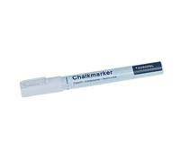 Europel Pennarello a gesso 3 mm, bianco, 1 pezzo, blister, punta reversibile e punta a scalpello