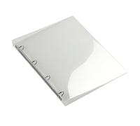 Europel raccoglitore trasparente A4 con 4 anelli da 16 mm, cartella ricaricabile per scuola, riunioni, ufficio, viaggio e casa, organizzatore documenti impermeabile ed ecologico, bianco.